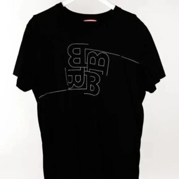 Bally Black Stitched-Graphic Short-Sleeve Tee - Tees - Short